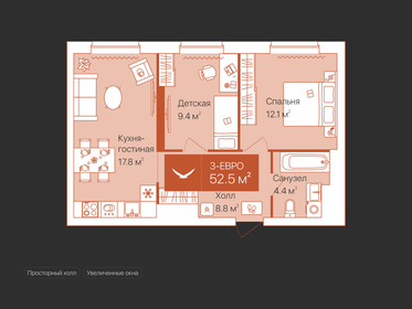 52,7 м², 2-комнатная квартира 7 560 000 ₽ - изображение 25