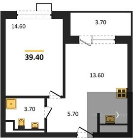 Квартира 39,5 м², 1-комнатная - изображение 1