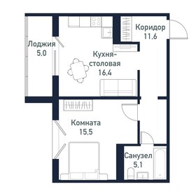 48,5 м², 1-комнатная квартира 6 062 500 ₽ - изображение 28