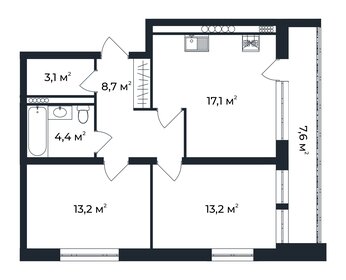 45,1 м², 1-комнатная квартира 6 521 625 ₽ - изображение 60