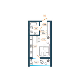 Квартира 31,2 м², студия - изображение 1