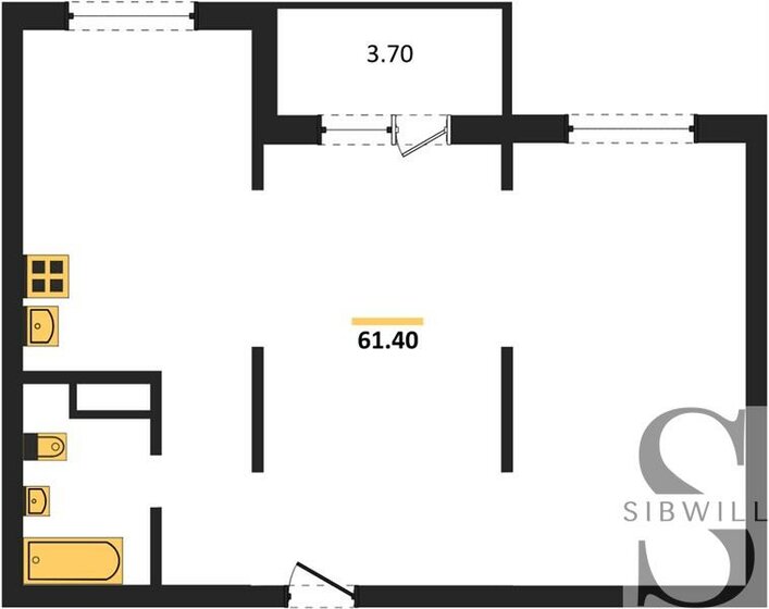 62,7 м², 2-комнатная квартира 5 950 000 ₽ - изображение 63