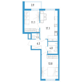 55,8 м², 2-комнатная квартира 9 207 000 ₽ - изображение 3