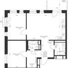 Квартира 85,4 м², 2-комнатная - изображение 2