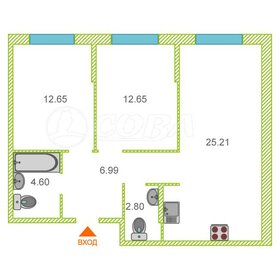 Квартира 64,9 м², 3-комнатная - изображение 1