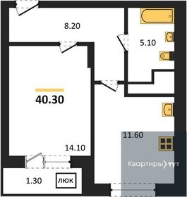 Квартира 40,3 м², 1-комнатная - изображение 1