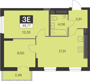 Квартира 48,8 м², 2-комнатная - изображение 1