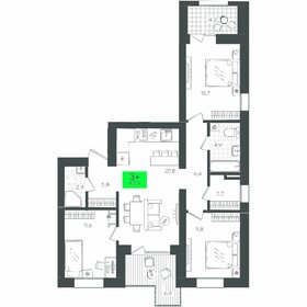 Квартира 93,8 м², 3-комнатная - изображение 1