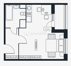 Квартира 27 м², студия - изображение 1