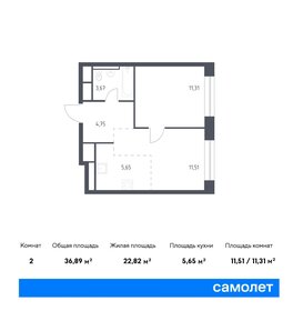 Квартира 36,9 м², 1-комнатная - изображение 1