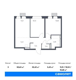 55 м², 2-комнатная квартира 10 500 000 ₽ - изображение 1