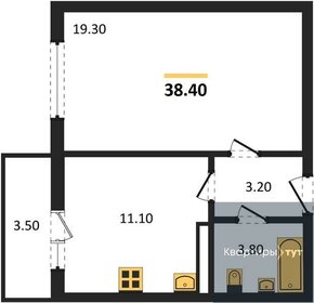 38,4 м², 1-комнатная квартира 3 782 400 ₽ - изображение 77