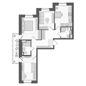 Квартира 66 м², 3-комнатная - изображение 3