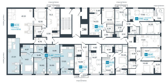 84,6 м², 3-комнатная квартира 16 490 000 ₽ - изображение 30