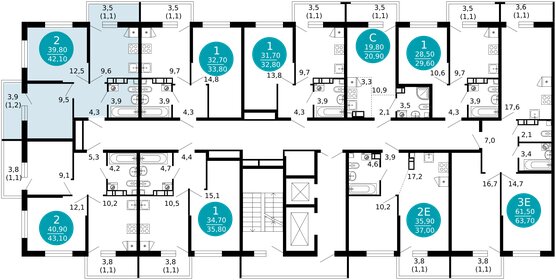 42,9 м², 2-комнатная квартира 17 027 010 ₽ - изображение 29