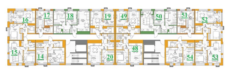 46 м², 2-комнатная квартира 3 900 000 ₽ - изображение 84
