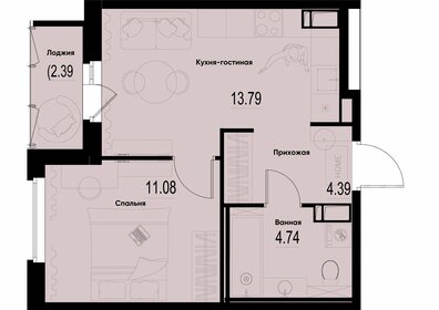 35,3 м², 1-комнатная квартира 5 755 530 ₽ - изображение 10