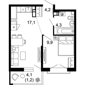 35,1 м², 1-комнатная квартира 13 957 914 ₽ - изображение 16