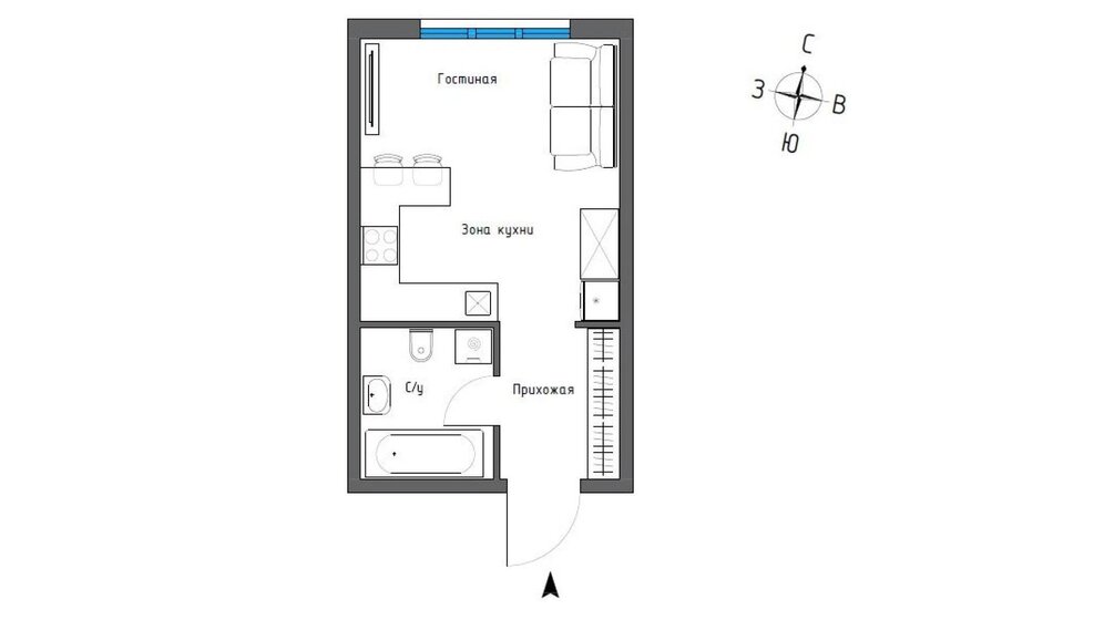 27 м², квартира-студия 14 700 000 ₽ - изображение 1