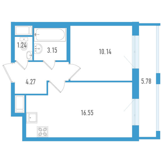 37,1 м², 1-комнатная квартира 6 340 680 ₽ - изображение 11
