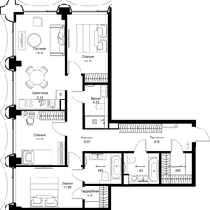Квартира 91,5 м², 3-комнатная - изображение 3