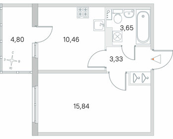 35 м², 1-комнатная квартира 7 171 850 ₽ - изображение 25