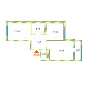 Квартира 54 м², 2-комнатная - изображение 1