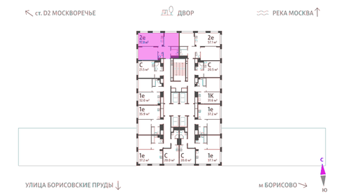 57,1 м², 2-комнатная квартира 25 741 022 ₽ - изображение 24