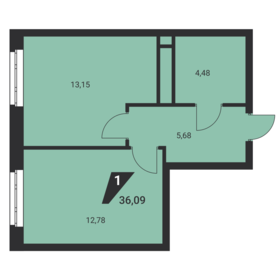 36,1 м², 1-комнатная квартира 5 581 664 ₽ - изображение 15