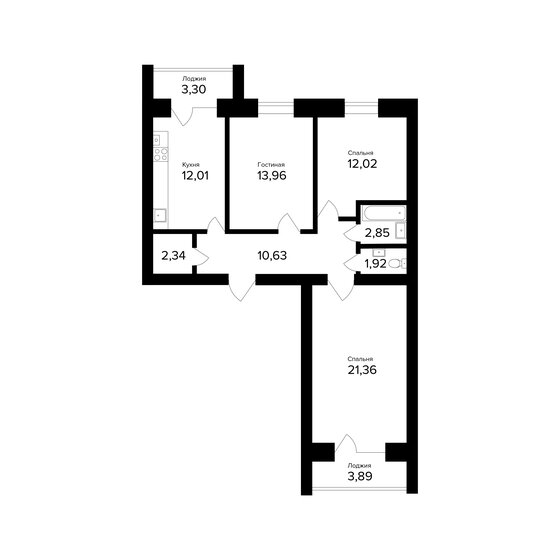 80,7 м², 3-комнатная квартира 8 069 000 ₽ - изображение 43