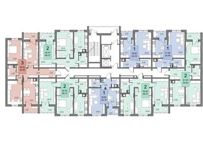 58 м², 3-комнатная квартира 3 100 000 ₽ - изображение 64