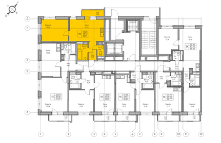 42,4 м², 1-комнатная квартира 8 300 904 ₽ - изображение 38