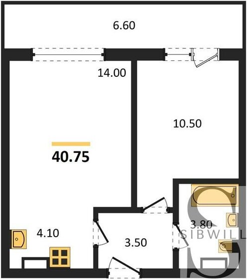 41,1 м², 1-комнатная квартира 8 536 407 ₽ - изображение 49