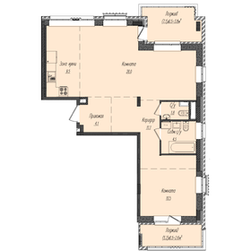 Квартира 75,7 м², 2-комнатная - изображение 1