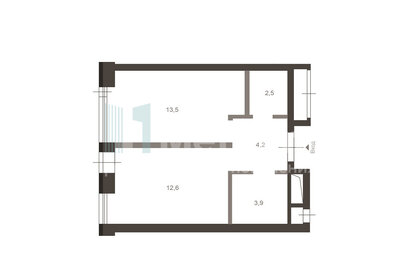 Квартира 37 м², 1-комнатные - изображение 1