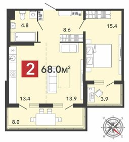 84,3 м², 2-комнатная квартира 4 990 000 ₽ - изображение 128