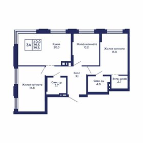Квартира 79,5 м², 3-комнатная - изображение 1