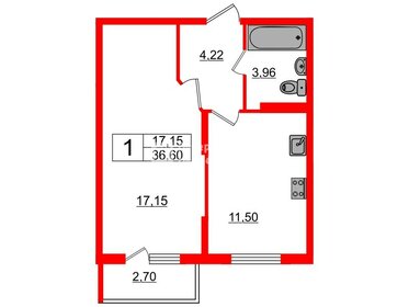 40,9 м², 1-комнатная квартира 6 814 742 ₽ - изображение 16