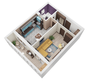 44 м², 2-комнатная квартира 4 150 000 ₽ - изображение 105