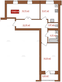 Квартира 64,2 м², 2-комнатная - изображение 1