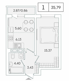 36 м², 1-комнатная квартира 5 699 000 ₽ - изображение 58