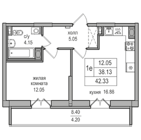 37,3 м², 1-комнатная квартира 9 023 872 ₽ - изображение 25