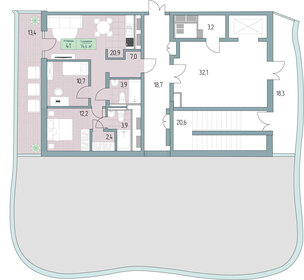 67,5 м², 3-комнатные апартаменты 17 500 000 ₽ - изображение 8