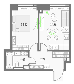 37,5 м², 1-комнатная квартира 17 703 546 ₽ - изображение 13