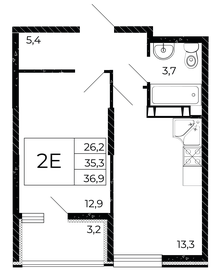 37 м², 1-комнатная квартира 4 229 100 ₽ - изображение 53