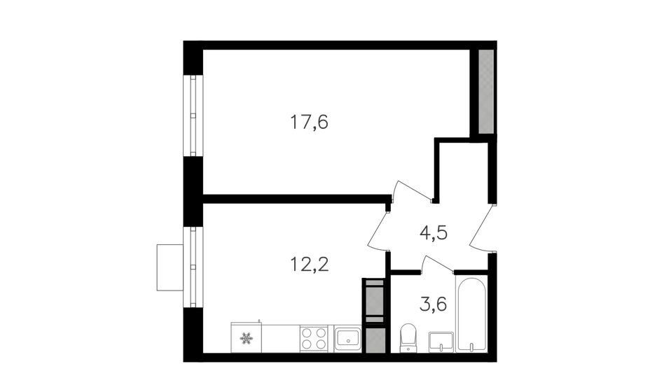 37,9 м², 1-комнатная квартира 16 638 100 ₽ - изображение 19