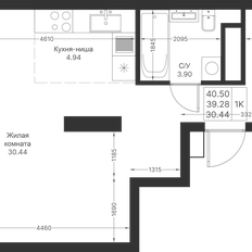 Квартира 40,5 м², студия - изображение 2