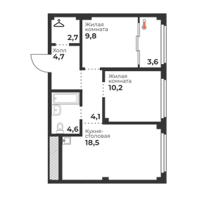 66,6 м², 3-комнатная квартира 7 035 000 ₽ - изображение 90