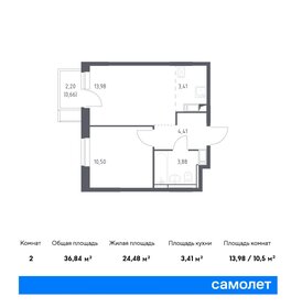 34,4 м², 1-комнатная квартира 7 305 131 ₽ - изображение 46