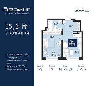 35,3 м², 1-комнатная квартира 4 680 000 ₽ - изображение 101